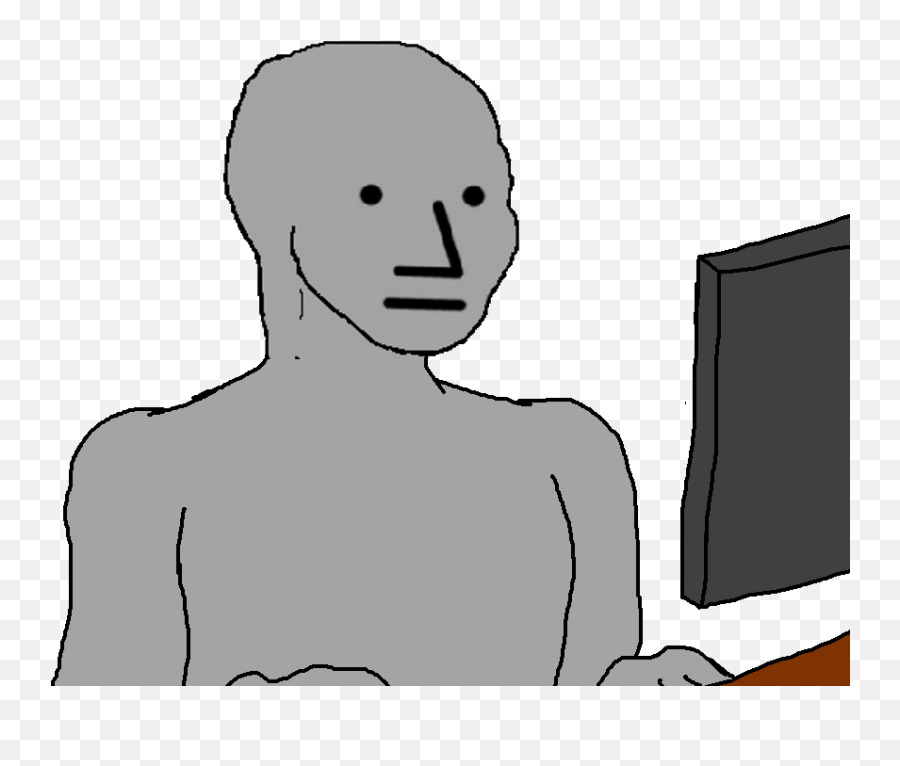 Npc Wojak Error Transparent Cartoon - Npc Wojak Transparent Background Png,Wojak Png