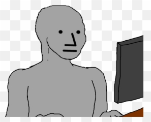 Npc Wojak Error Transparent Cartoon - Npc Wojak Transparent Background Png,Wojak Png