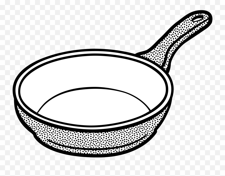 Frying Pan Drawing Free Download - Pan Black And White Png,Frying Pan Png