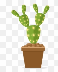 Prickly Pear Cactaceae Flowerpot Nopal - Nopal Animado Png,Nopal Png