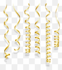 Gold Streamers Png 1 Image - Transparent New Years Eve Background