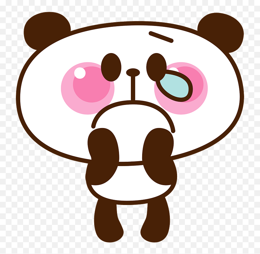 Giant Panda Tear Animal Clipart - Animais Triste Desenho Png,Tear Transparent
