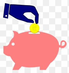 Bank Clipart Microsoft Clip Art Of 3 Clipartwork - Piggy Piggy Bank Hand Clipart Png,Piggy Bank Transparent Background