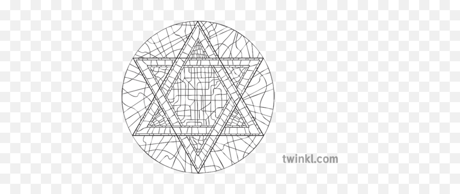Star Of David Jewish Stained Glass Window Synagogue Symbol - Circle Png,Jewish Star Png