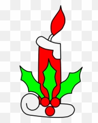 Candle Christmas Light Leaves Png Image - Clip Art