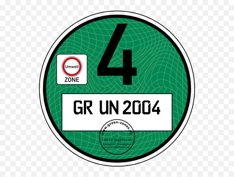 All German And European Environmental Badges Zones - Euro 4 Germany Png,Vignette Png
