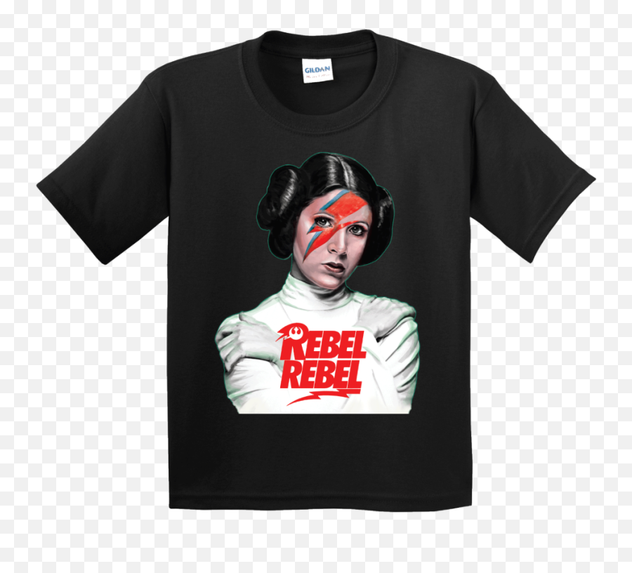 Rebel Star Wars David Bowie T Shirt Rare Movie - Princess Leia Rebel Rebel Png,Rebel Star Wars Logo