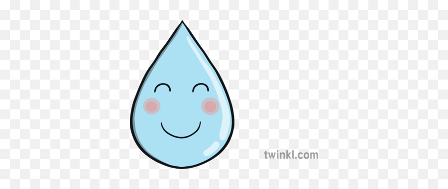 Happy Raindrop Weather Rain Ks1 Illustration - Twinkl Gota De Agua Feliz Png,Rain Drop Png