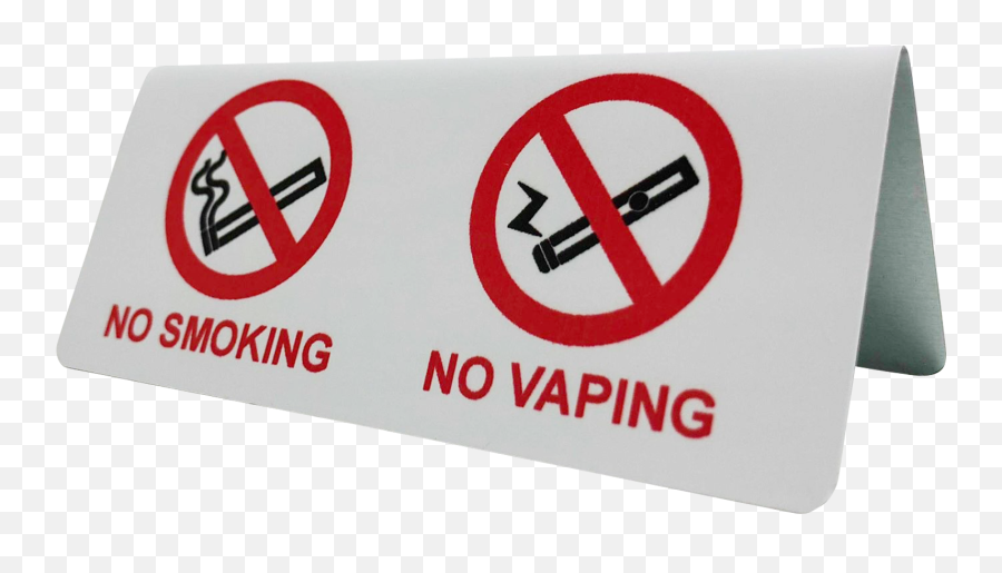No Smoking Vaping Countertop Notice - No Smoking No Vaping Tent Sign Png,No Smoking Logo