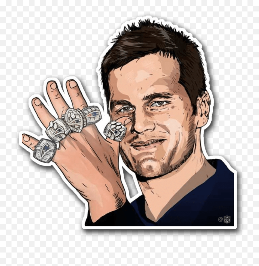 Tom Brady 5 Rings Cartoon Hd Png - Tom Brady 6 Rings Meme,Tom Brady Png