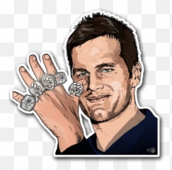 Tom Brady 5 Rings Cartoon Hd Png - Tom Brady 6 Rings Meme,Tom Brady Png