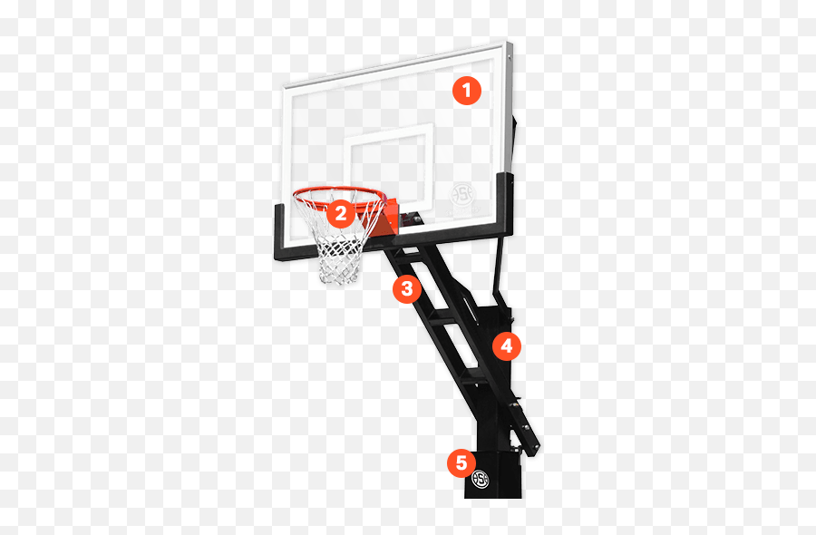 Adjustable Basketball Hoop Systems Duraslam Snapback - Parts Of A Basketball Hoop Png,Basketball Hoop Png