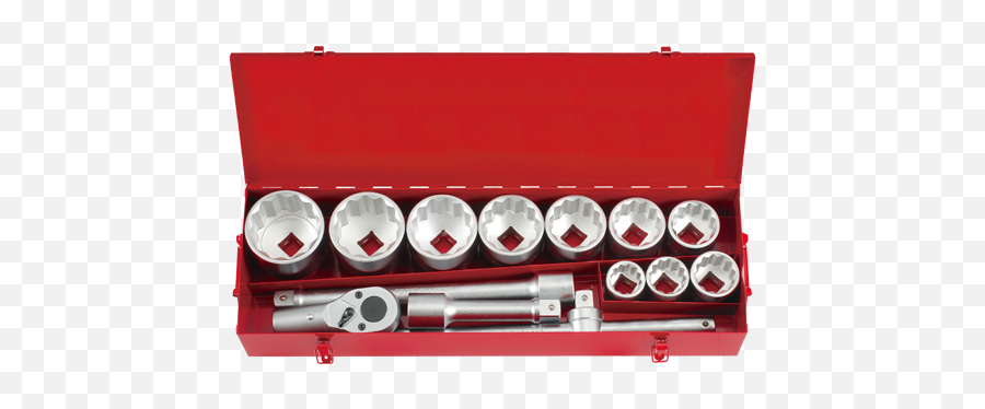 14pc 1u0027u0027 Socket Set Mm 8141 - Toolwalacom Horizontal Png,Socket Wrench Png