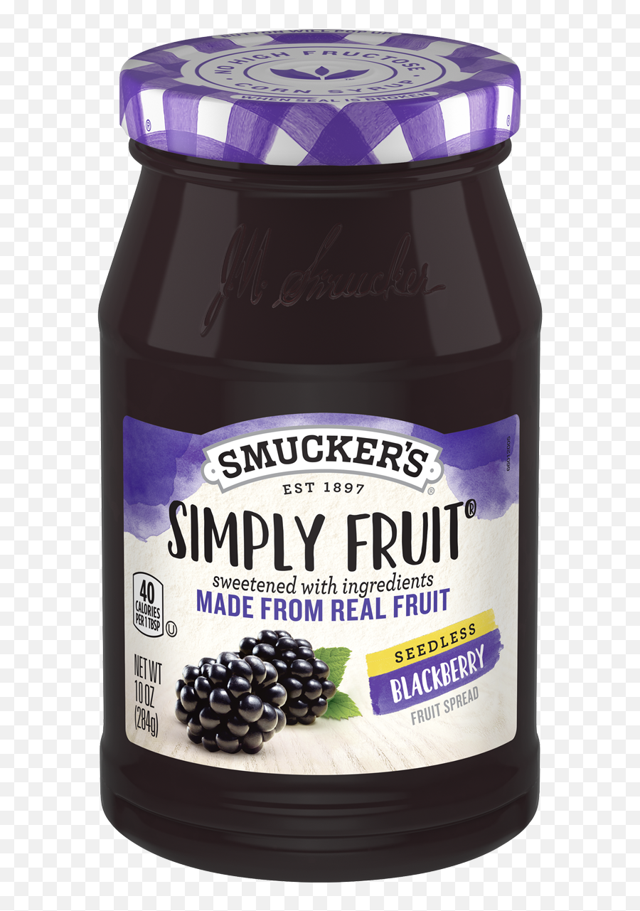 Simply Fruit Seedless Blackberry - Smuckers Black Raspberry Jam Png,Blackberries Png