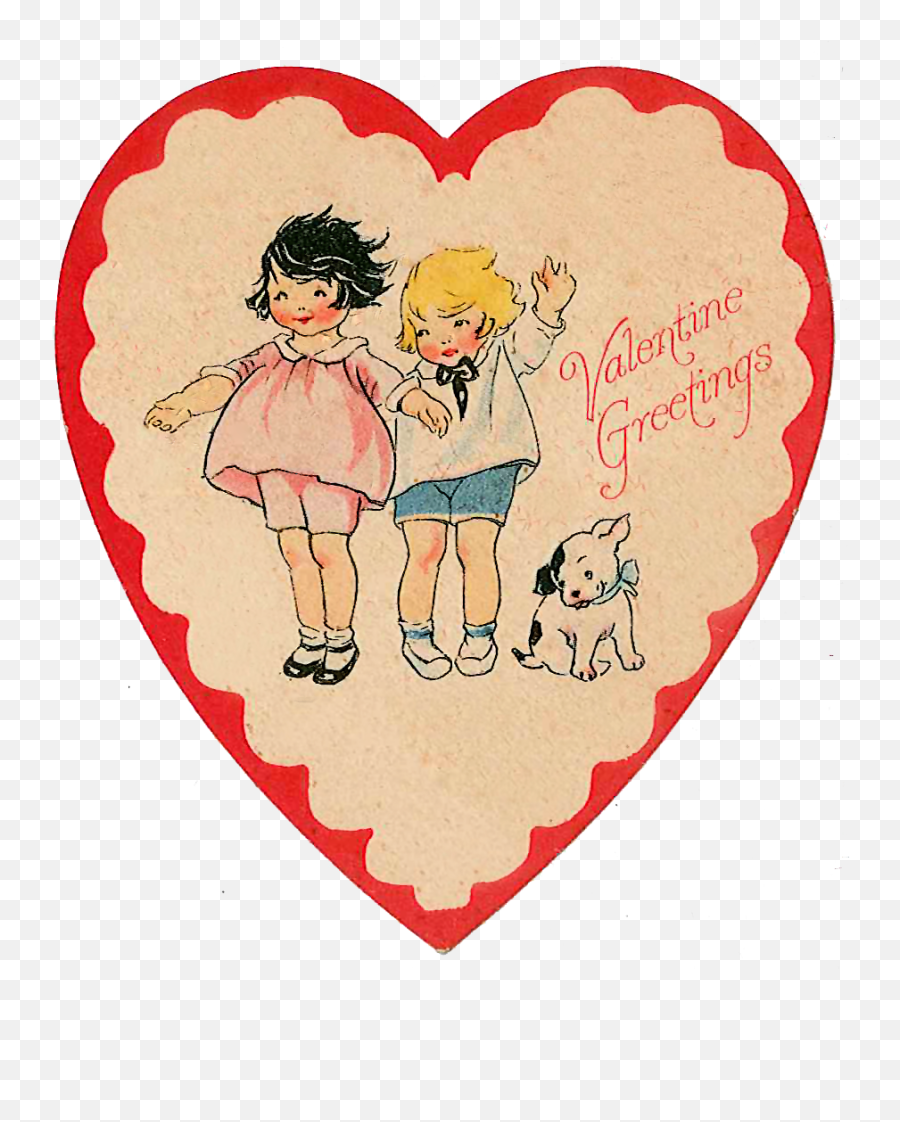 Very Merry Vintage Syle Sweet Valentine Images I - Vintage Valsntine Png,Cartoon Heart Png