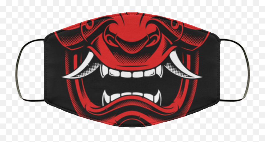 Samurai Reusable Face Mask - Arnold Schwarzenegger Cigar Face Mask Png,Samurai Helmet Png