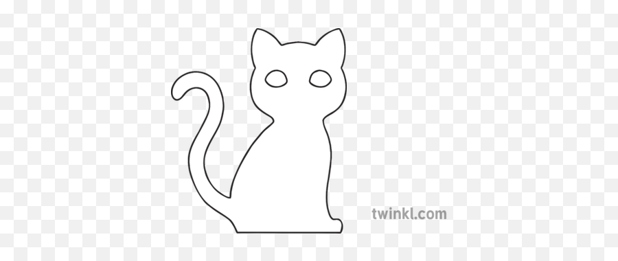 Stage 3 Cat Outline Craft Activity Halloween Moon Spooky - Outline Of A Halloween Cat Png,Halloween Cat Png