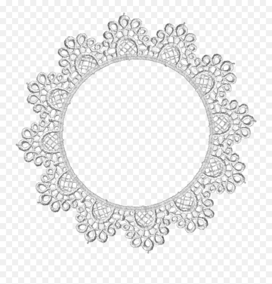 Transparent Lace Sticker By Nay - White Lace Circle Transparent Png,Transparent Lace Png