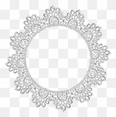 Transparent Lace Sticker By Nay - White Lace Circle Transparent png