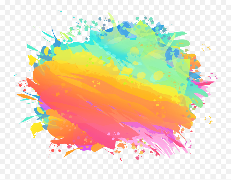 Slimes - Color Gradient Png,3d Paint Splash Png