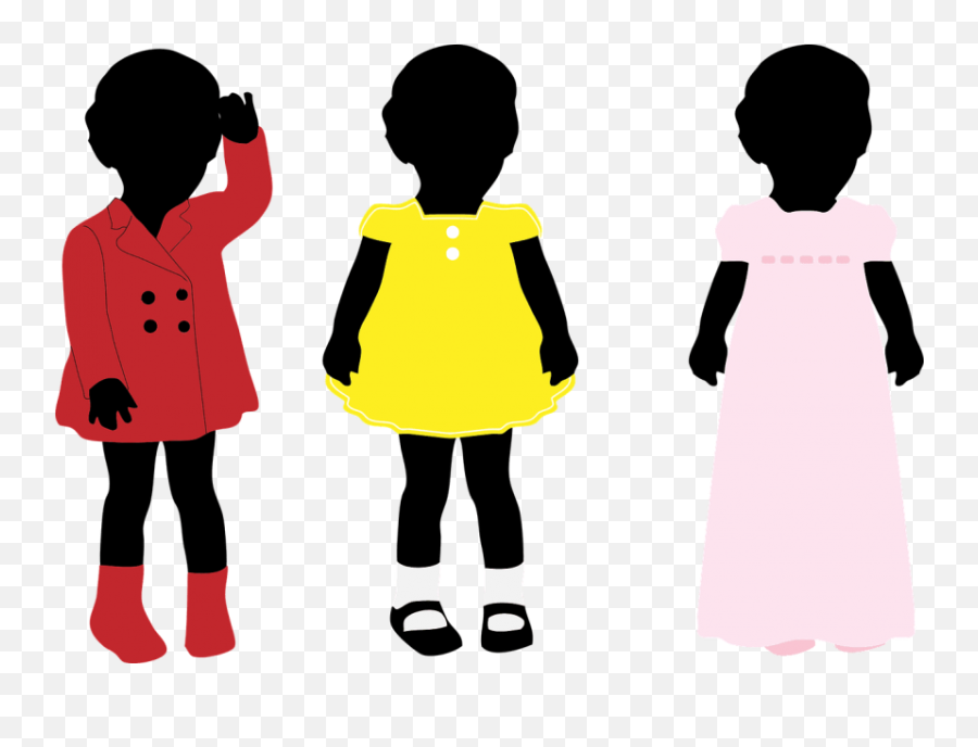 Download Silhouette Child Girl Woman Female - Little Girl In Kids Clothes Vector Png,Little Girl Silhouette Png