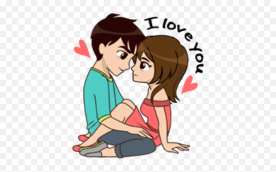 Love Story Stickers - Love Romantic Pics Cartoon Png,Fimbo Icon Pack For Android