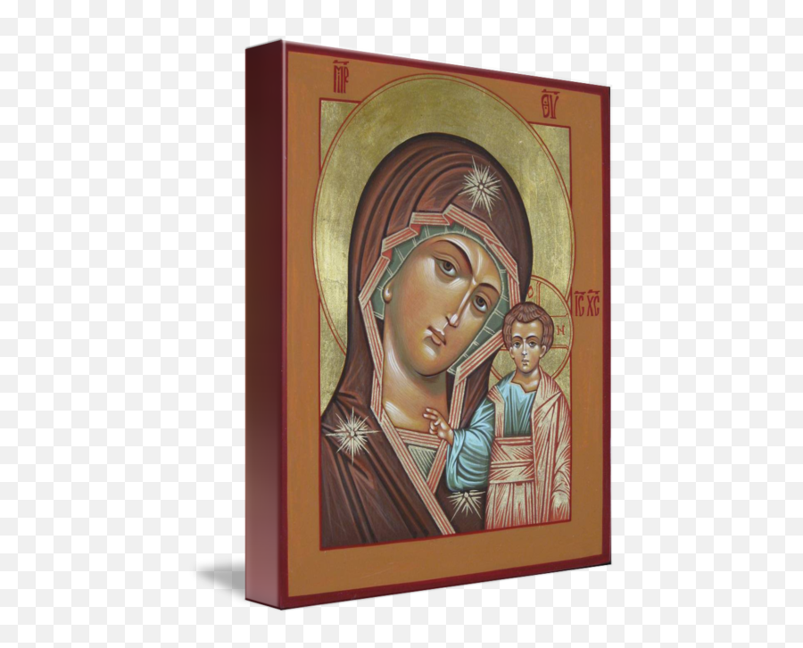Theotokos Of Kazan By Alexander Schelechow - Religious Item Png,Byzantine Icon Of Jesus