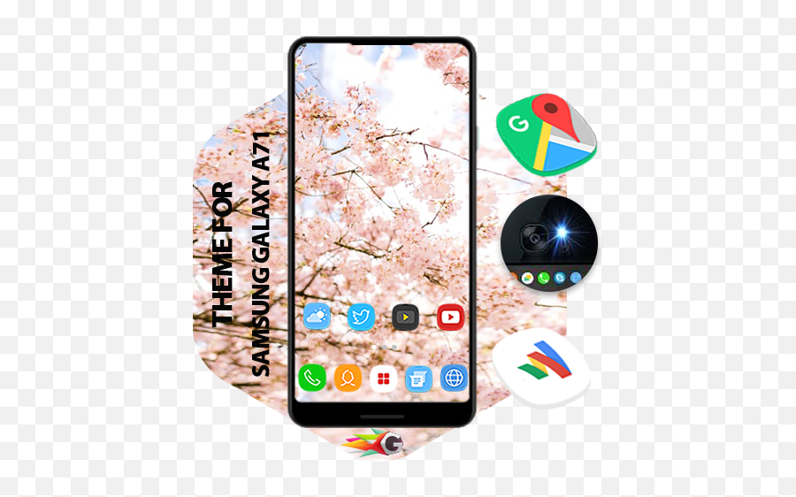 Launcher Theme For Galaxy A71 Apk - Gambar Icon Realme C3 Png,Galaxy S3 Eye Icon