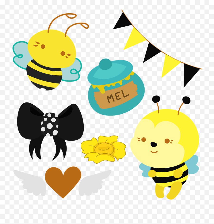 Bee Honey Bow - Free Image On Pixabay Happy Png,Cute Bee Icon