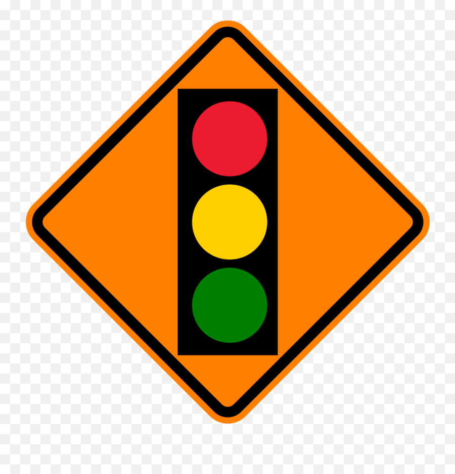 Construction Signal Ahead Sign - Striping Services And Supply Does The Sign With The Traffic Light Mean Png,Warning Icon Transparent