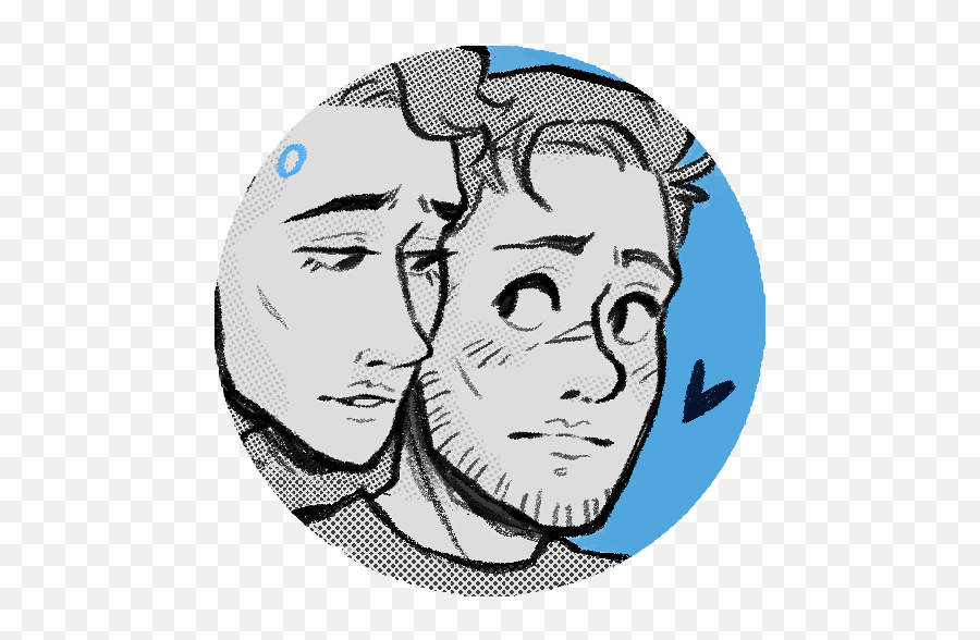 Fake Convin Au Comic Twitter - Hair Design Png,Connor Dbh Icon