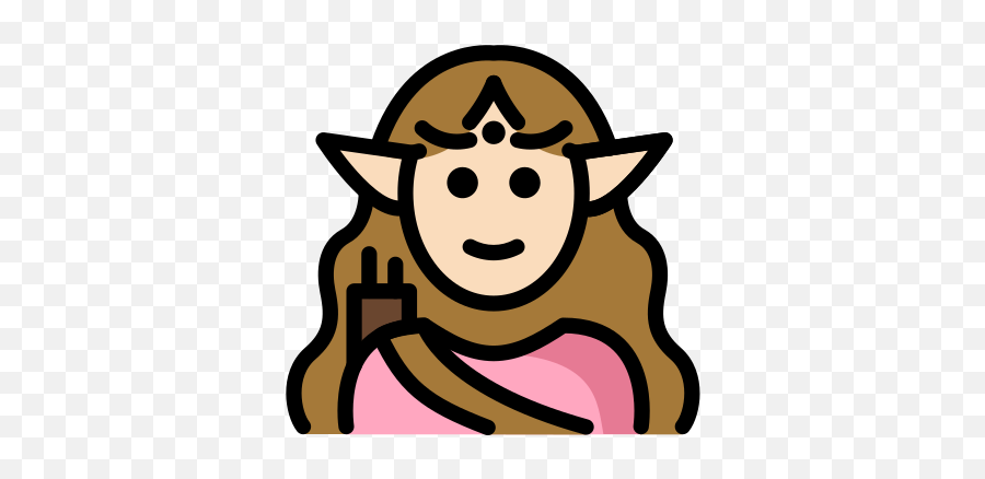 U200d Woman Elf Light Skin Tone Emoji - Fantasy Elf Icon Svg Png,Elf Fantasy Icon