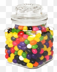 Jar Filled With Jellybeans Transparent - Many Beans In A png