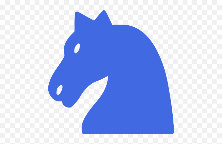 Royal Blue Chess 29 Icon - Free Royal Blue Chess Icons Animal Figure Png,Horse Head Icon