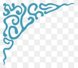 Vector Image Of Blue Corner Frame Decoration Free Svg - Blue Ornament Png