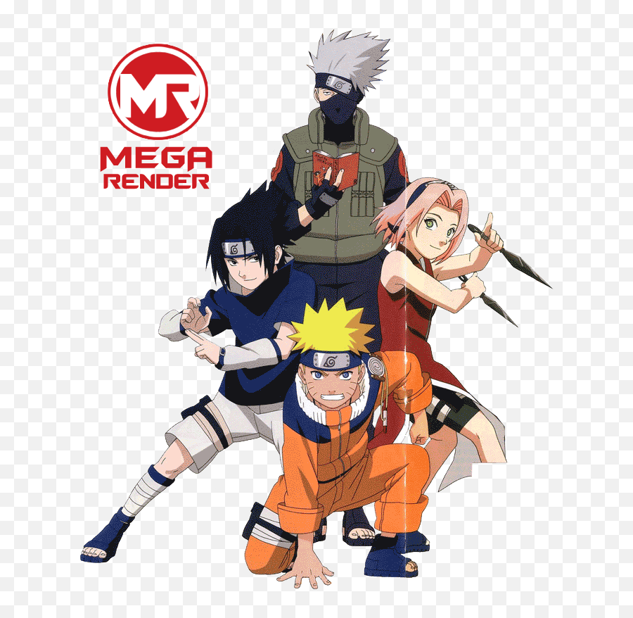 Render Naruto Classico Time 7 Kakashi Hatake Sasuke Uchiha - Kakashi Naruto Sakura Y Sasuke Png,Sakura Naruto Png