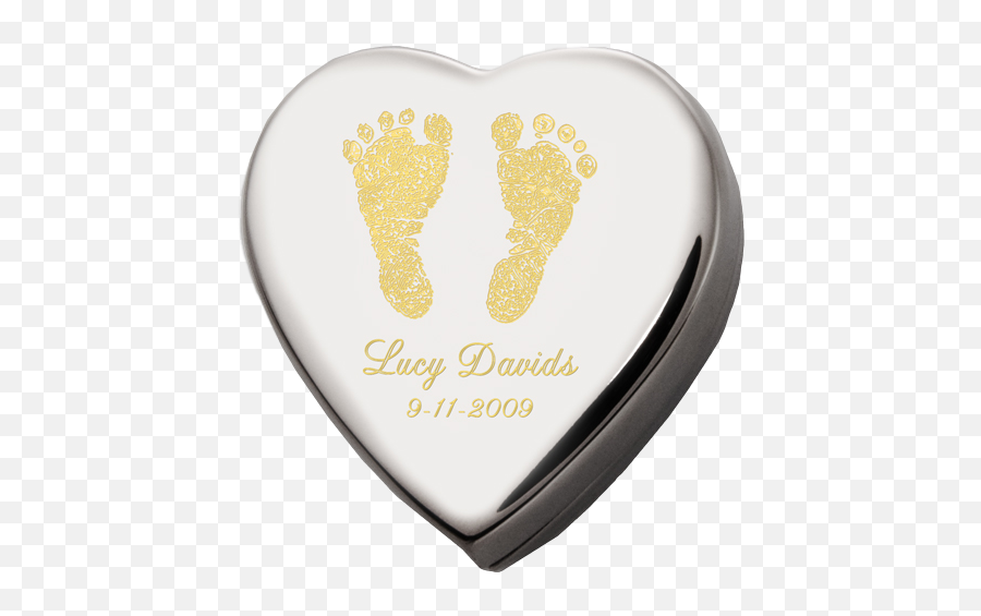 Custom Baby Feet Memorial Heart Urn - Baby Urn Png,Baby Feet Png