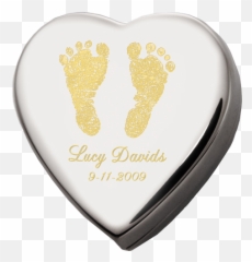 Custom Baby Feet Memorial Heart Urn - Baby Urn Png,Baby Feet Png