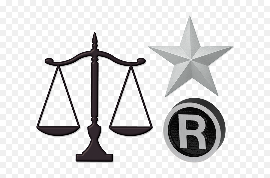 Registered Mark And Prismatic Star - Justice Symbol Scales Png,Scales Of Justice Png
