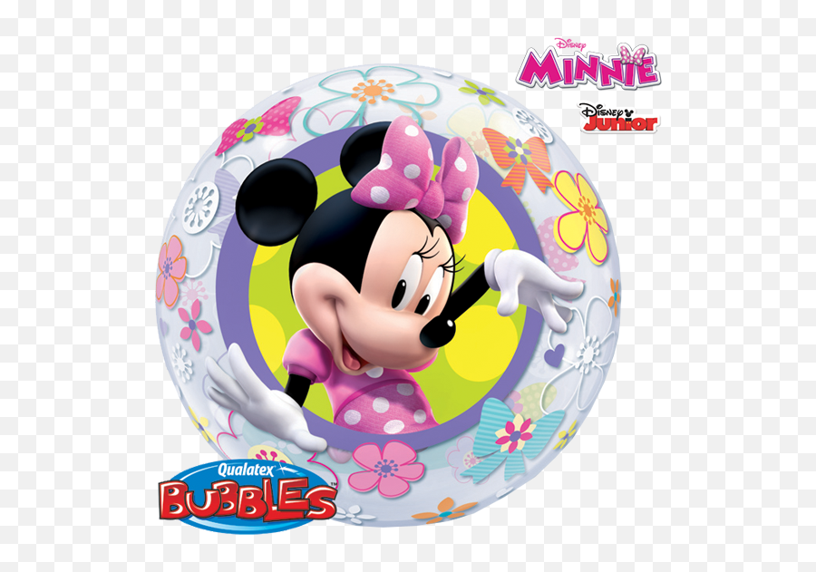Zoom - New Minnie Mouse Bowtique Bubble Balloon Full Minnie Bubbles Balloon Png,Minnie Mouse Bow Png