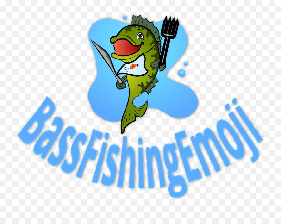 Download Hd Bass Fishing Emoji - Bass Fishing Menu Art Clips Cartoon Png,Bass Fish Png
