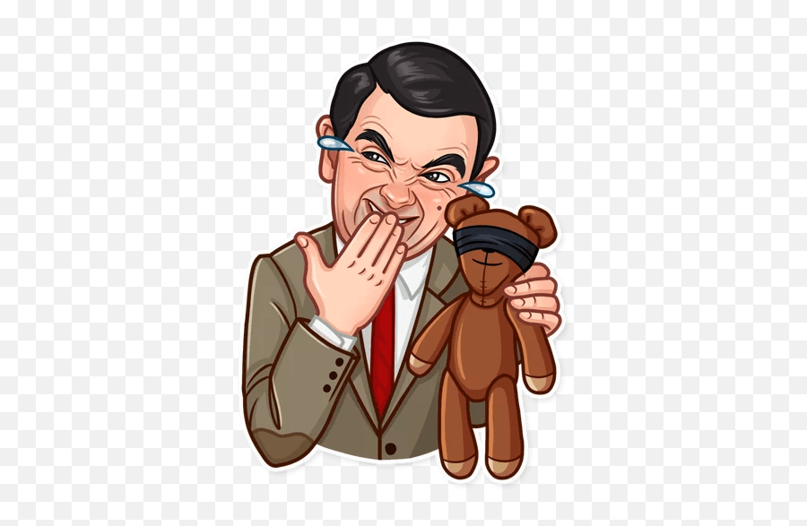 Mr Bean - Telegram Sticker Mr Bean Tongue Cartoon Png,Mr Bean Png