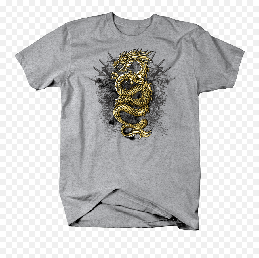 Us 1155 20 Offgolden Fierce Asian Dragon Shirt Samurai Swords Weapons Tshirt - In Tshirts From Menu0027s Clothing On Aliexpress Girls Subaru T Shirt Png,Asian Dragon Png