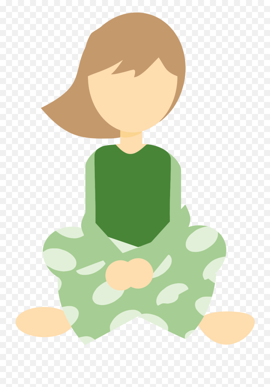 Girl Sitting Png Clipart - Cartoon Girl Sitting Cross Legged,Sitting Png