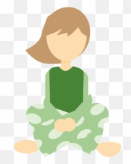 Girl Sitting Png Clipart - Cartoon Girl Sitting Cross Legged,Sitting Png