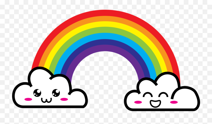 Cartoon Cloud Png - H Rainbow And Clouds Dennis Pitts Desk Transparent Cute Cartoon Rainbow,Cartoon Cloud Png