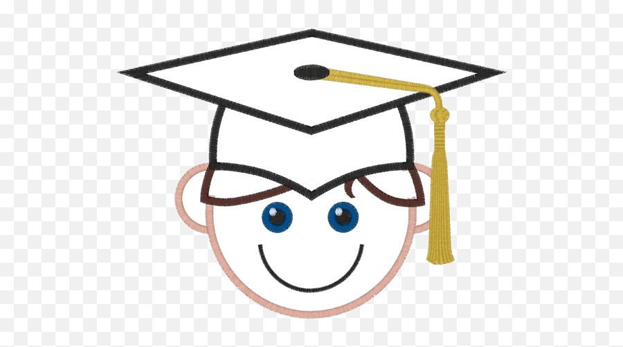 Graduation Mortar Board Boy Applique - Graduation Png,Graduation Clipart Png