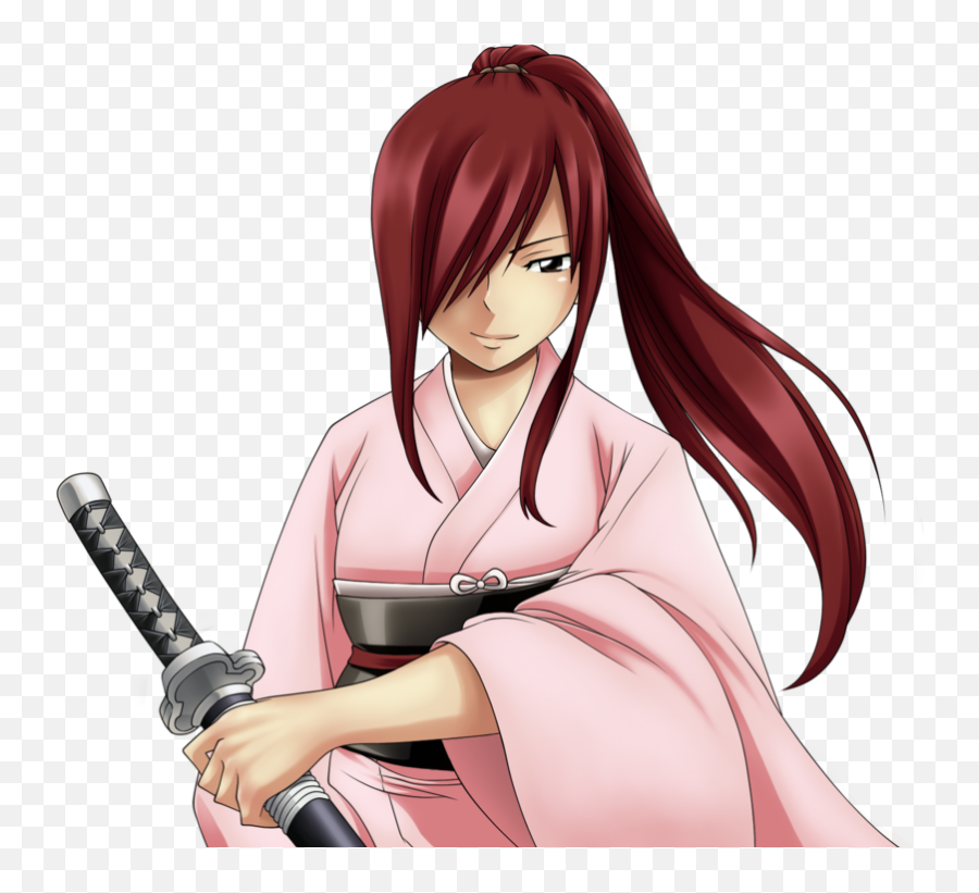 Download Erzascarlet Erza Fairytail - Erza Scarlet Ponytail Png,Erza Scarlet Png