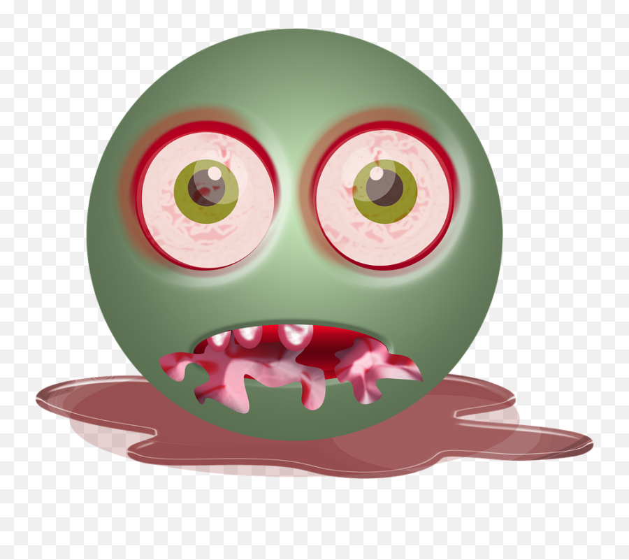 Emoticon Smiley Zombie - Smiley Zombi Png,Dead Emoji Png