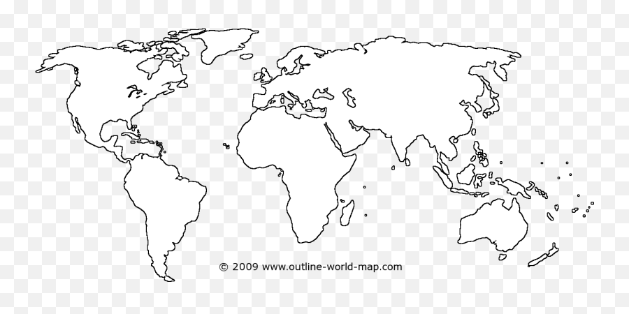 Outline World Map - Transparent World Map Outline Png,World Map Png